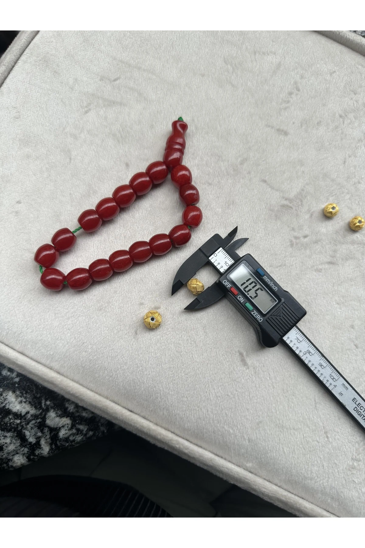 Tesbih Malzemesi Gümüş Kazaziye El Örmesi Büyük Boy 8 X 10,3 MM Kazaz Top 2 ADET