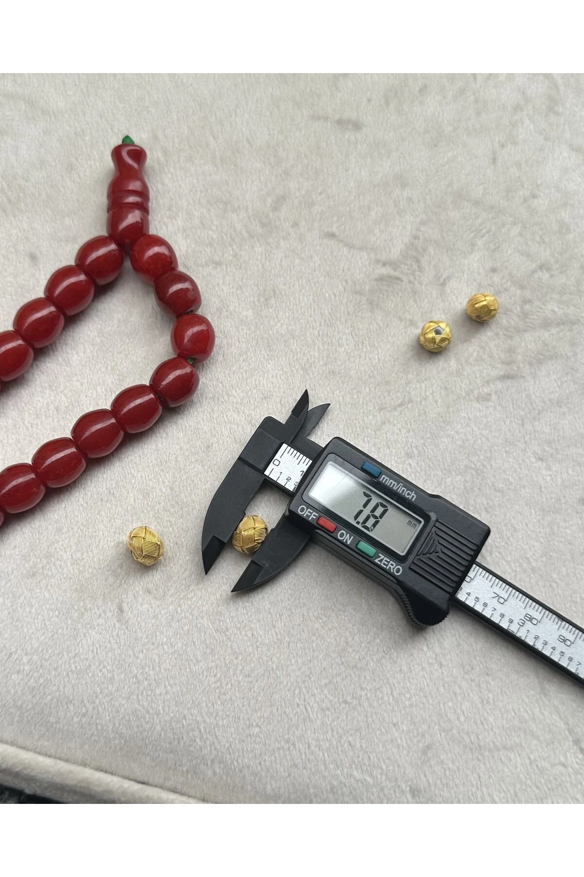 Tesbih Malzemesi Gümüş Kazaziye El Örmesi Büyük Boy 8 X 10,3 MM Kazaz Top 2 ADET