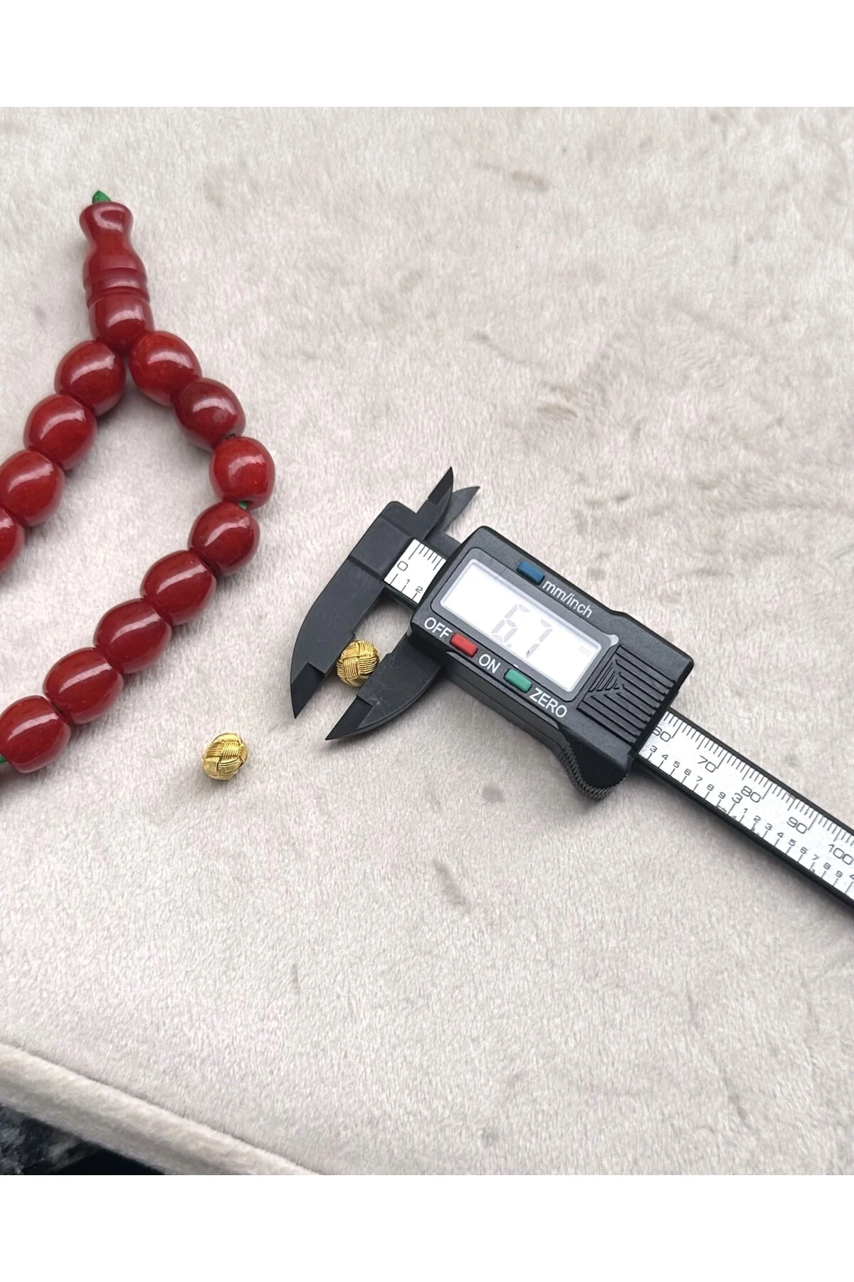 Tesbih Malzemesi Gümüş Kazaziye El Örmesi Orta Boy 6,7 X 9 MM Kazaz Top