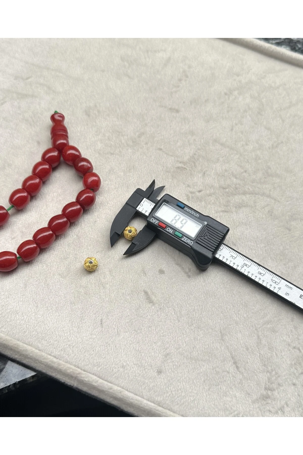 Tesbih Malzemesi Gümüş Kazaziye El Örmesi Orta Boy 6,7 X 9 MM Kazaz Top