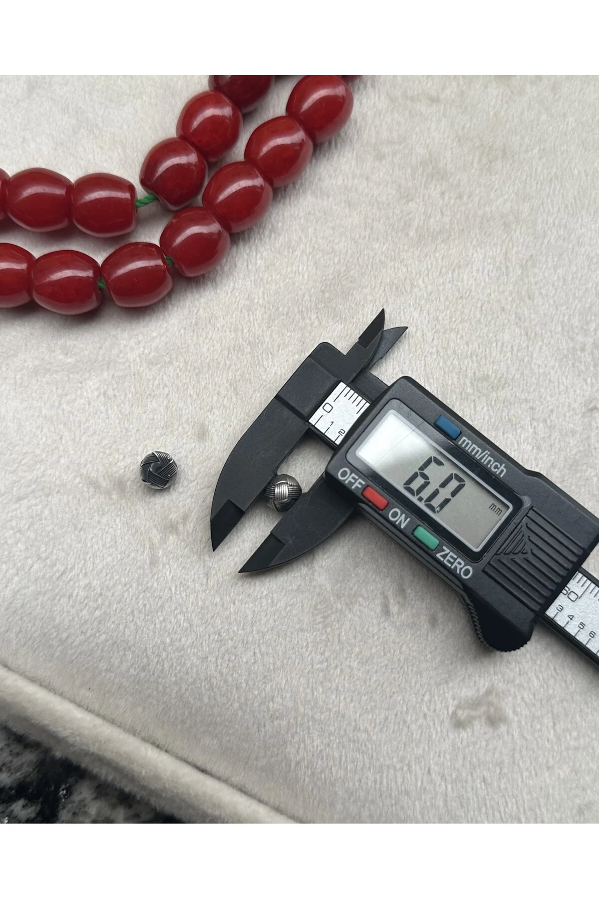 Tesbih Malzemesi Gümüş Kazaziye El Örmesi 6X7 MM Kazaz Top 2 ADET Küçük Boy