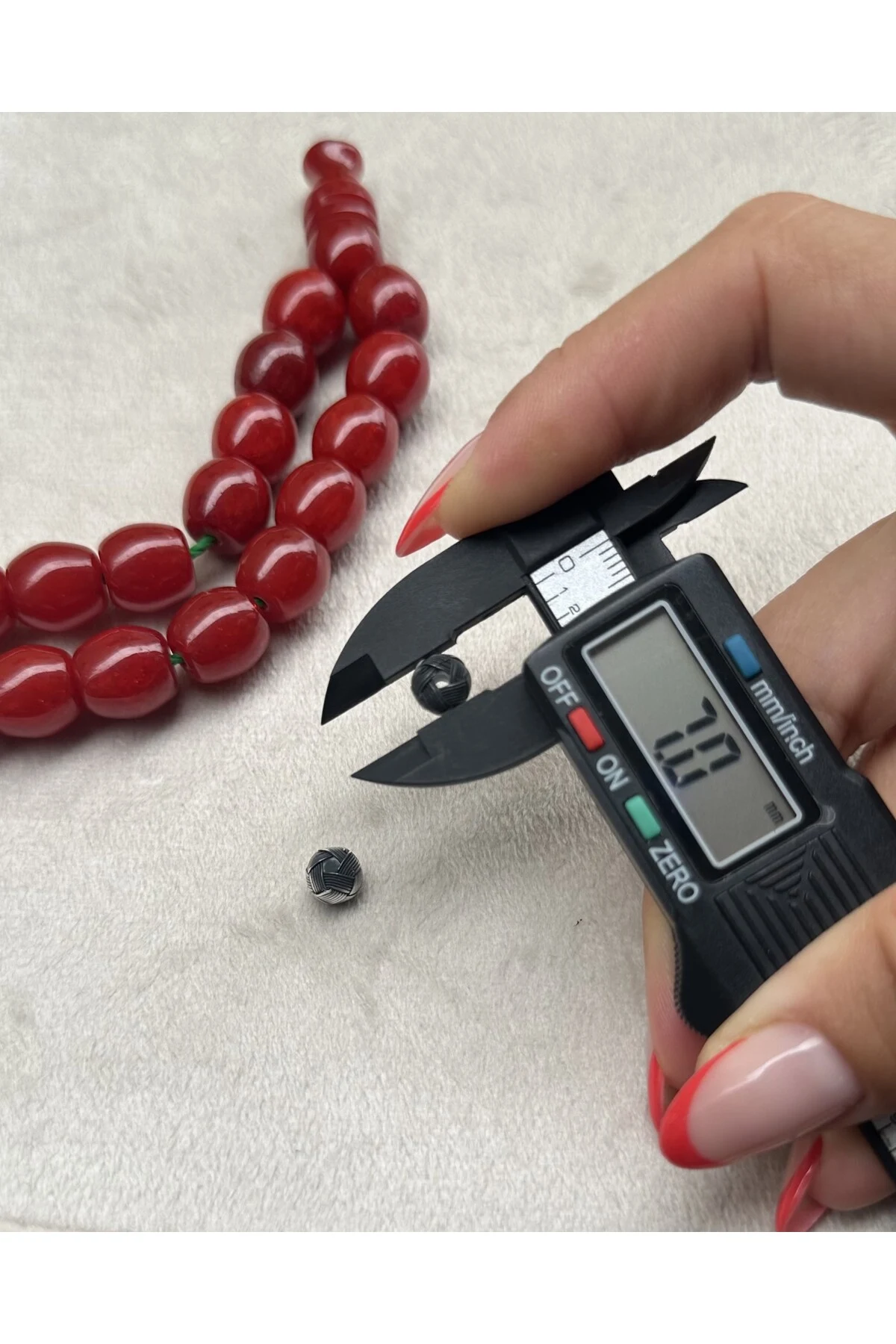 Tesbih Malzemesi Gümüş Kazaziye El Örmesi 6X7 MM Kazaz Top 2 ADET Küçük Boy