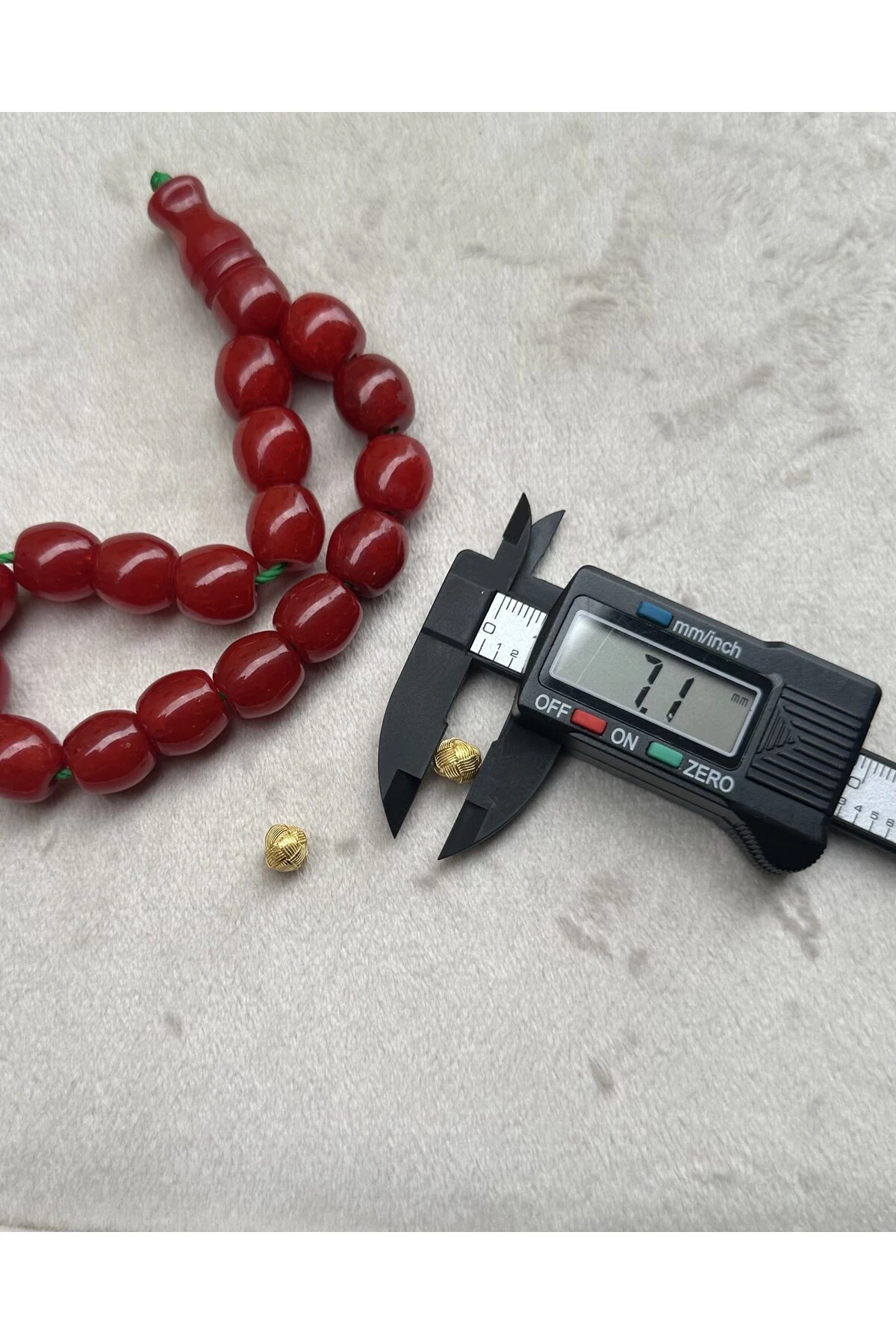 Tesbih Malzemesi Gümüş Kazaziye El Örmesi 6X7 MM Kazaz Top 2 ADET Küçük Boy