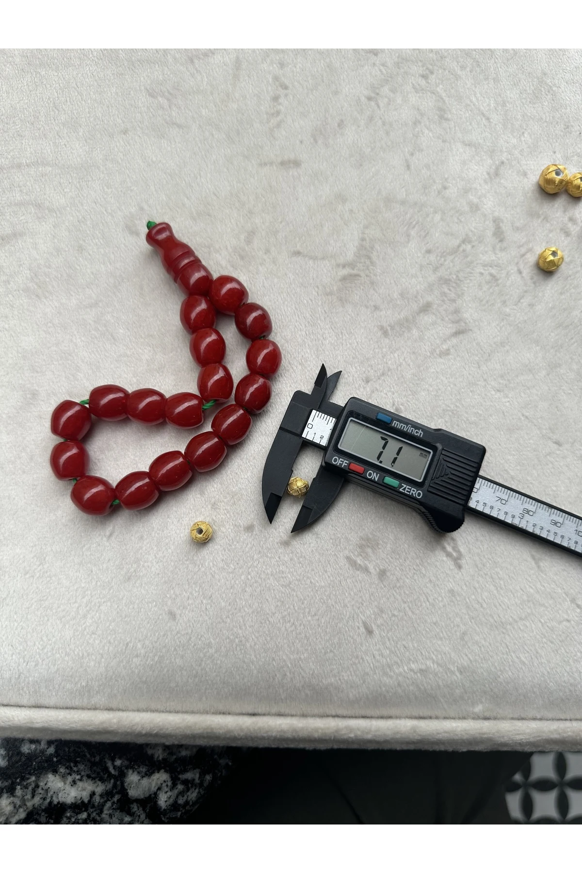 Tesbih Malzemesi Gümüş Kazaziye El Örmesi 6X7 MM Kazaz Top 2 ADET Küçük Boy