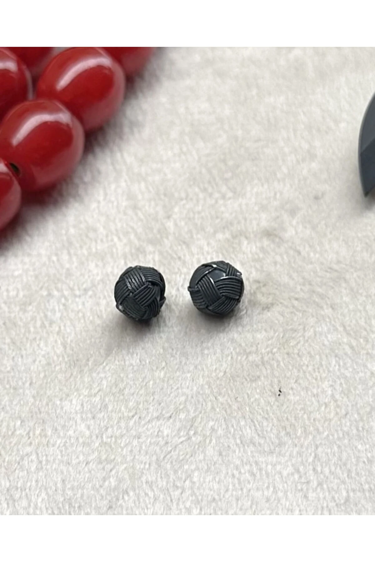 Tesbih Malzemesi Gümüş Kazaziye El Örmesi 6X7 MM Kazaz Top 2 ADET Küçük Boy